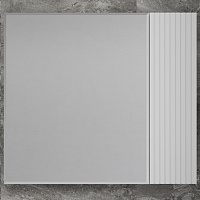 Style Line Зеркальный шкаф Стокгольм 80 белый рифленый софт